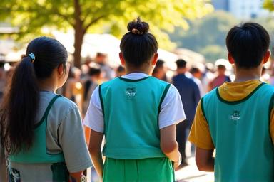 강남구 지역사회 행사에서 봉사 활동하는 모습