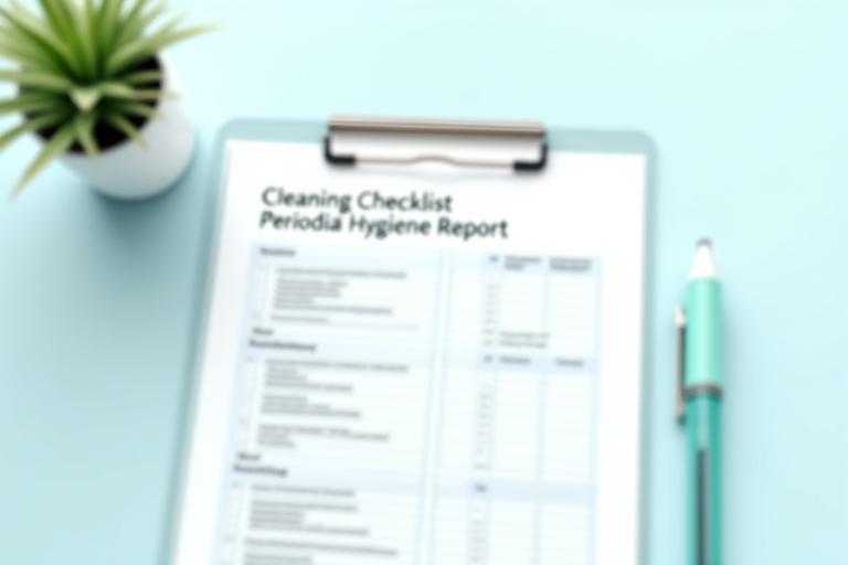 청소 체크리스트와 보고서 샘플 이미지