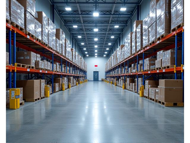 정돈되고 깨끗한 공장 또는 창고 내부