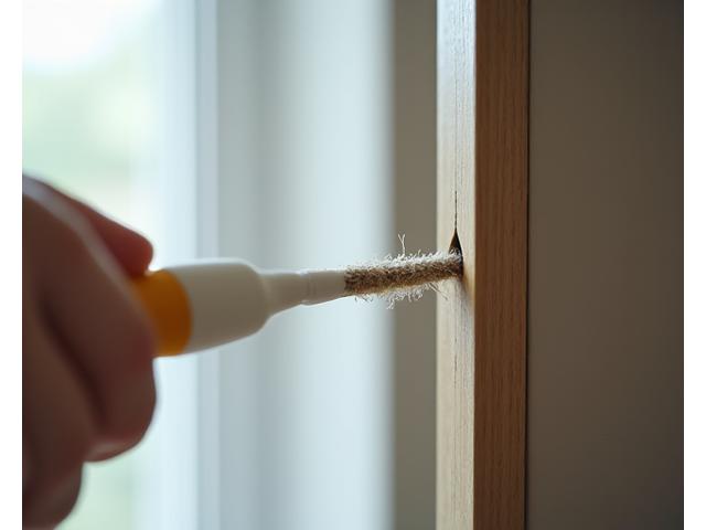 벽 틈새 청소 모습