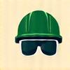 안전모와 보호안경 아이콘