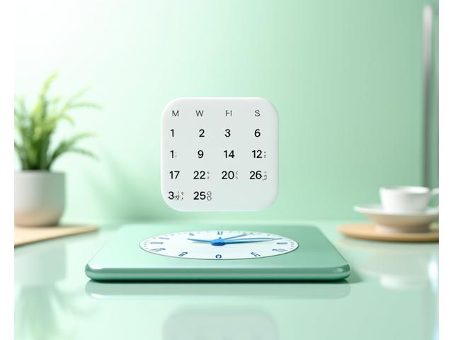 캘린더와 시계를 보여주는 유연한 스케줄링 이미지